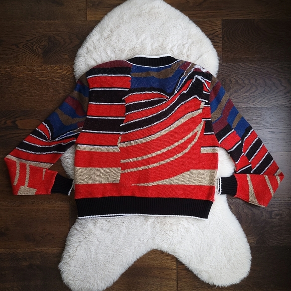 NWOT Ottolinger Patchwork Stripe Ribbed Knit Oversized Cardigan - Picture 7 of 8